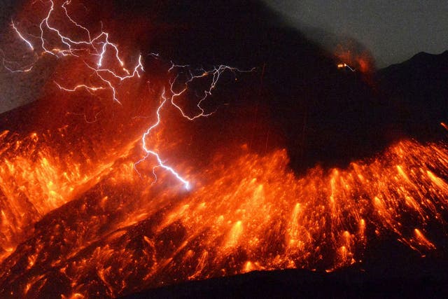 Mount Sakurajima erupts in the south-western tip of Kyushu