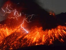 Japanese volcano Mount Sakurajima erupts in burning ring of fire