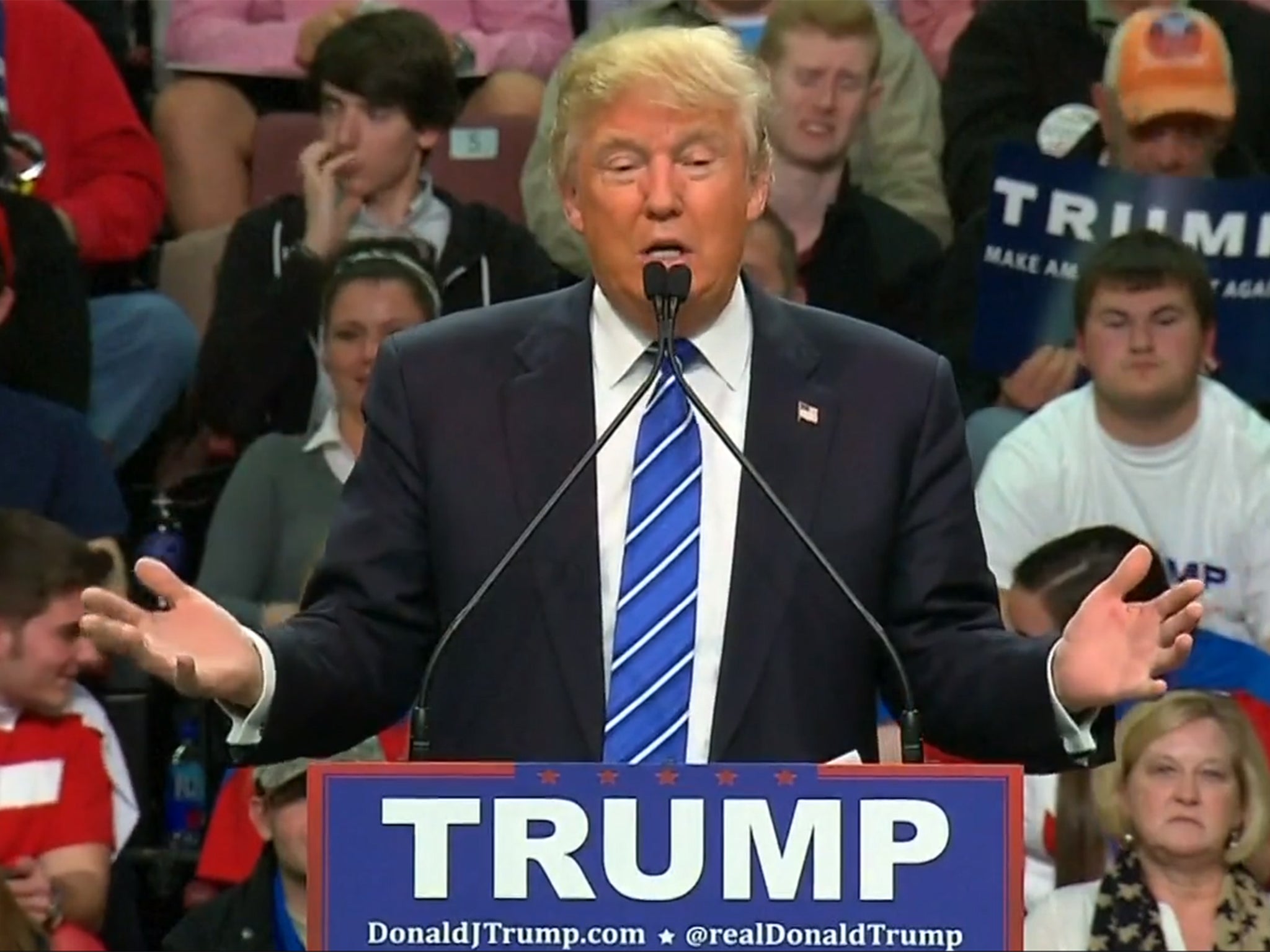 Donald Trump speaking in Florence, South Carolina