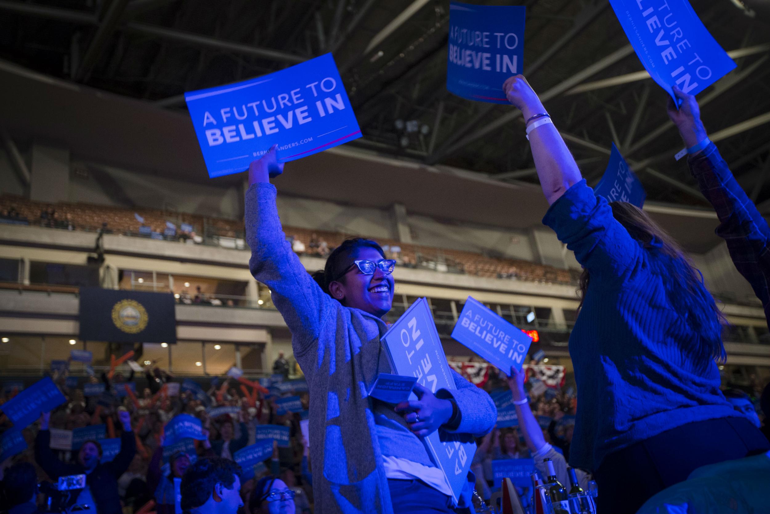 Mr Sanders told the crowd to prepare for a political revolution