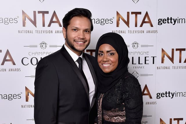 Abdal and Nadiya Hussain at the National Television Awards in January