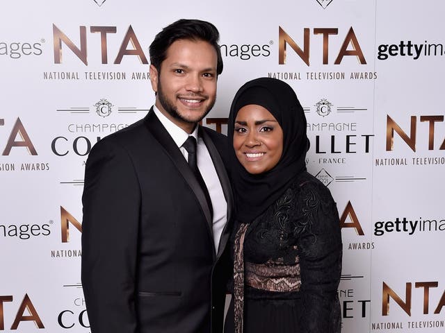 Abdal and Nadiya Hussain at the National Television Awards in January