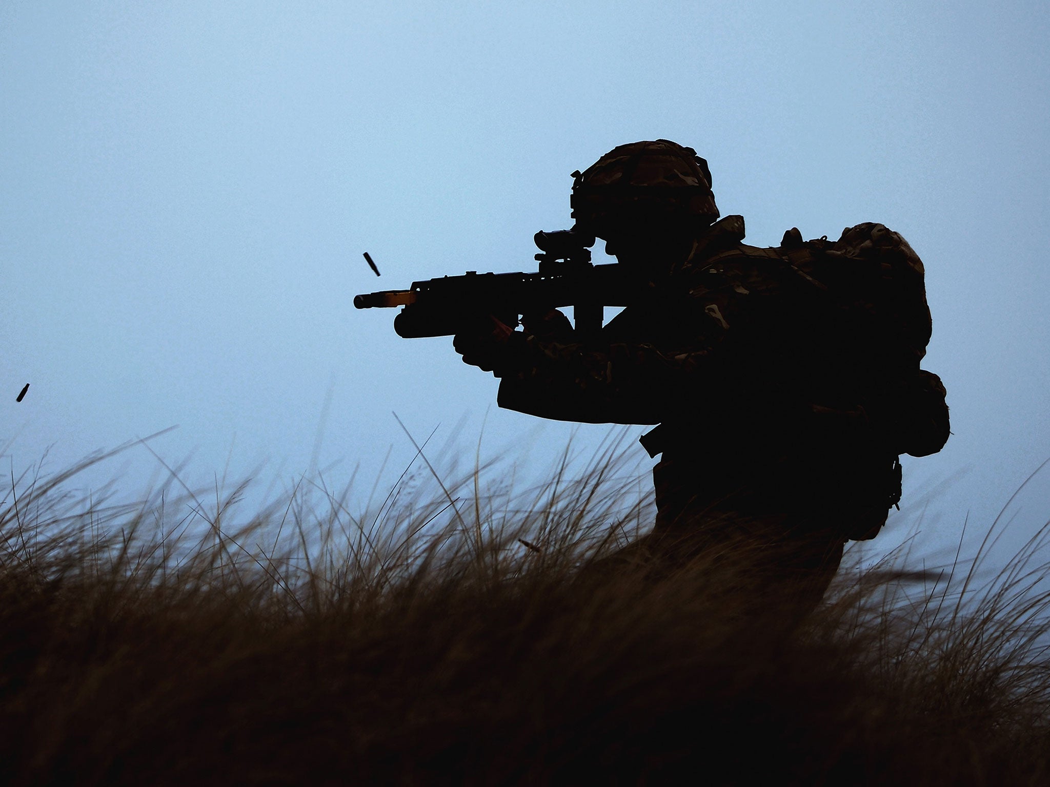 A British special forces commando in training