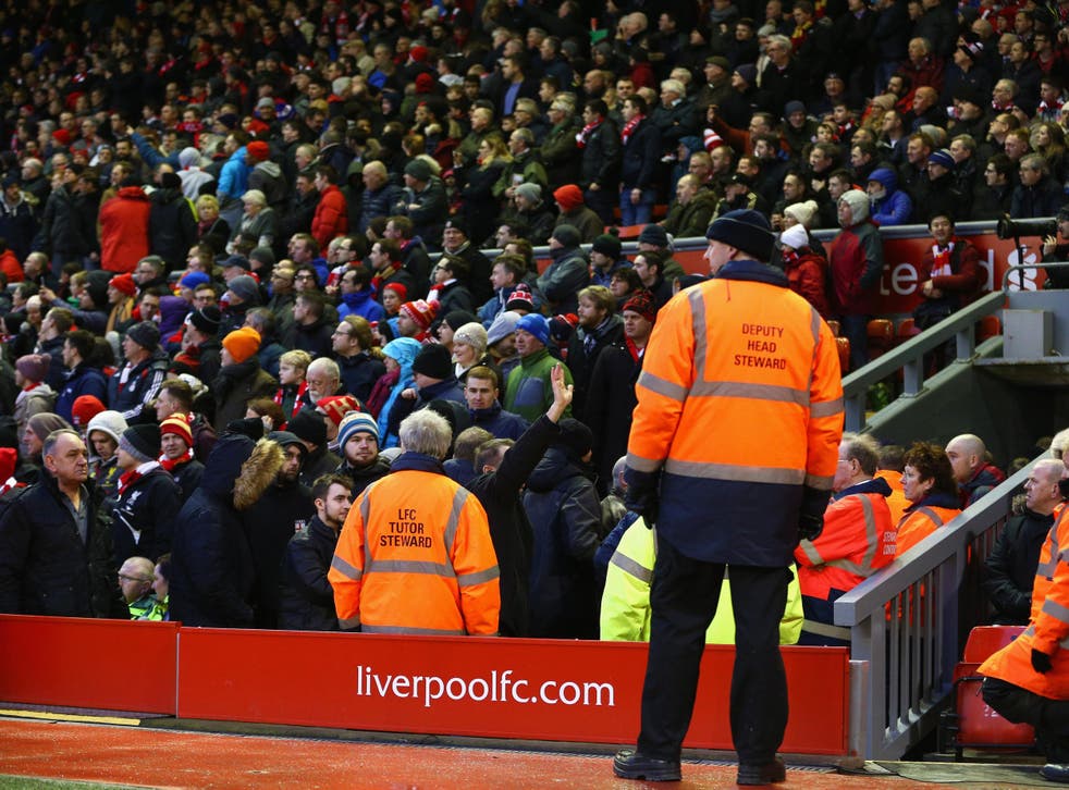 Liverpool fans walk out in protest against ticket prices