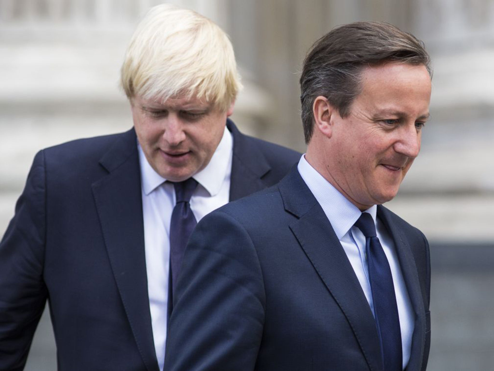 Boris Johnson, left, has been in regular contact with the Prime Minister ahead of the EU summit