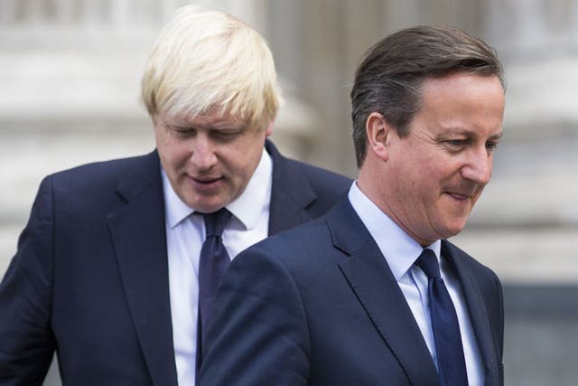 Boris Johnson, left, has been in regular contact with the Prime Minister ahead of the EU summit