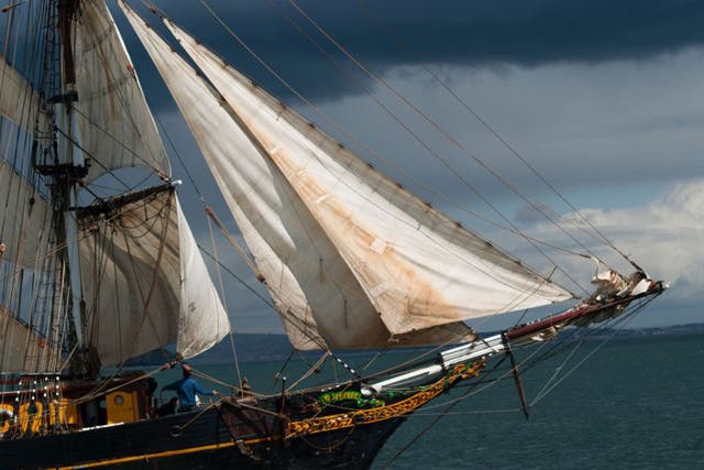The Tres Hombres is used to transport rum, chocolate and coffee