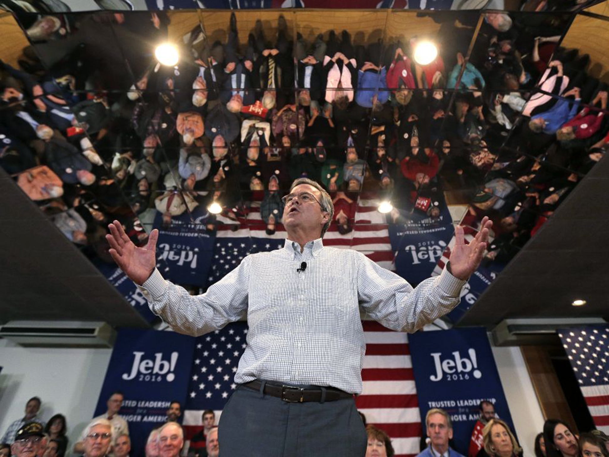 Jeb Bush in Manchester, New Hampshire, last week. The former Florida governor is struggling in the race