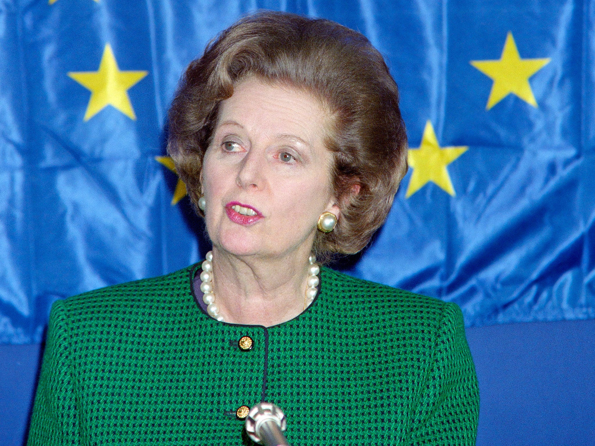 Both sides of the debate invoked the memory of Margaret Thatcher, pictured in 1989, to back their position