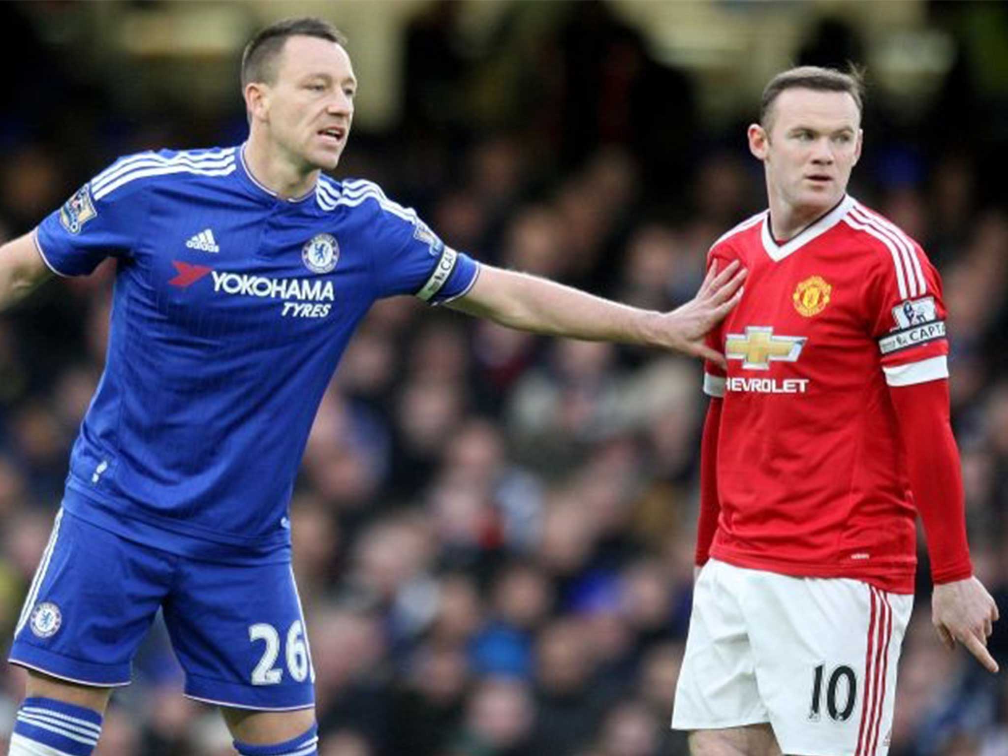 John Terry and Wayne Rooney have faced each other 26 times for their clubs