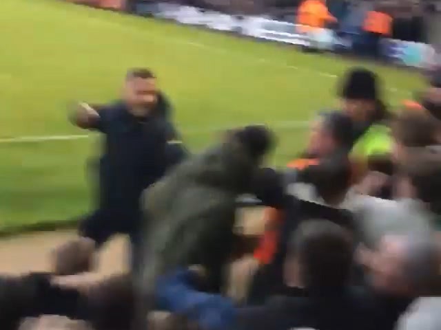 Southend fan attacks Colchester supporters after running onto pitch during heated Essex derby