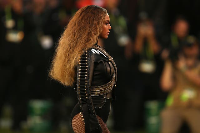 Beyonce performs onstage during the Pepsi Super Bowl 50 Halftime Show at Levi's Stadium