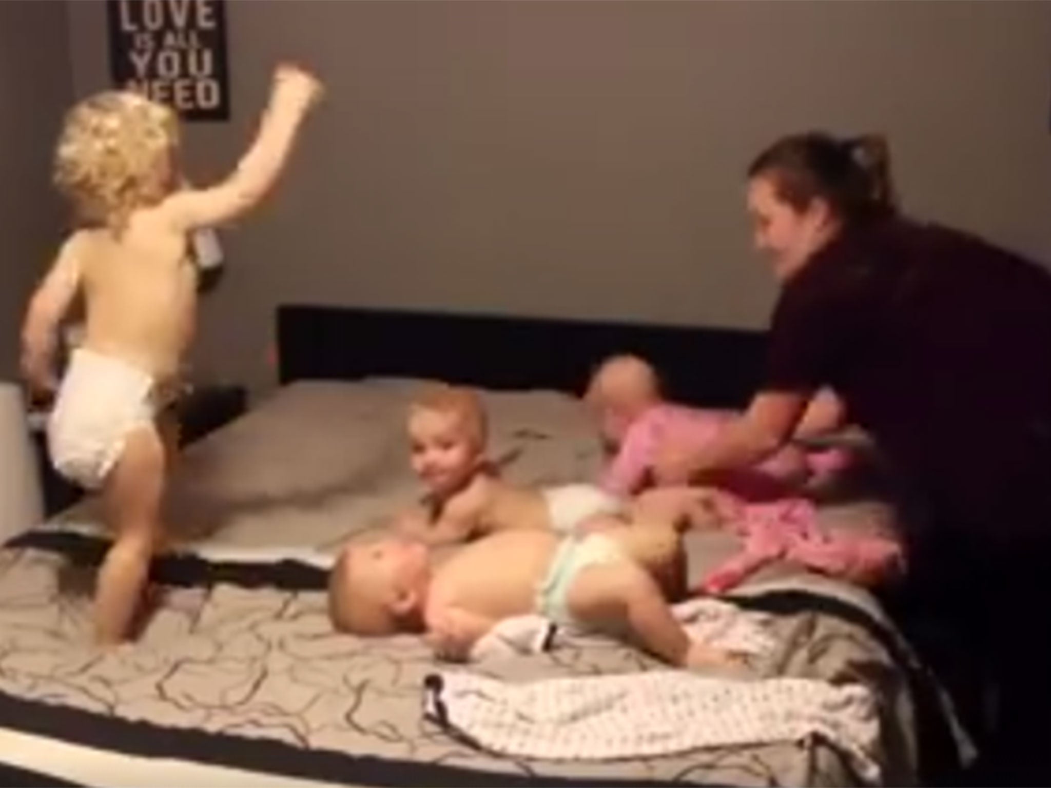 Triplets baby funny discount video