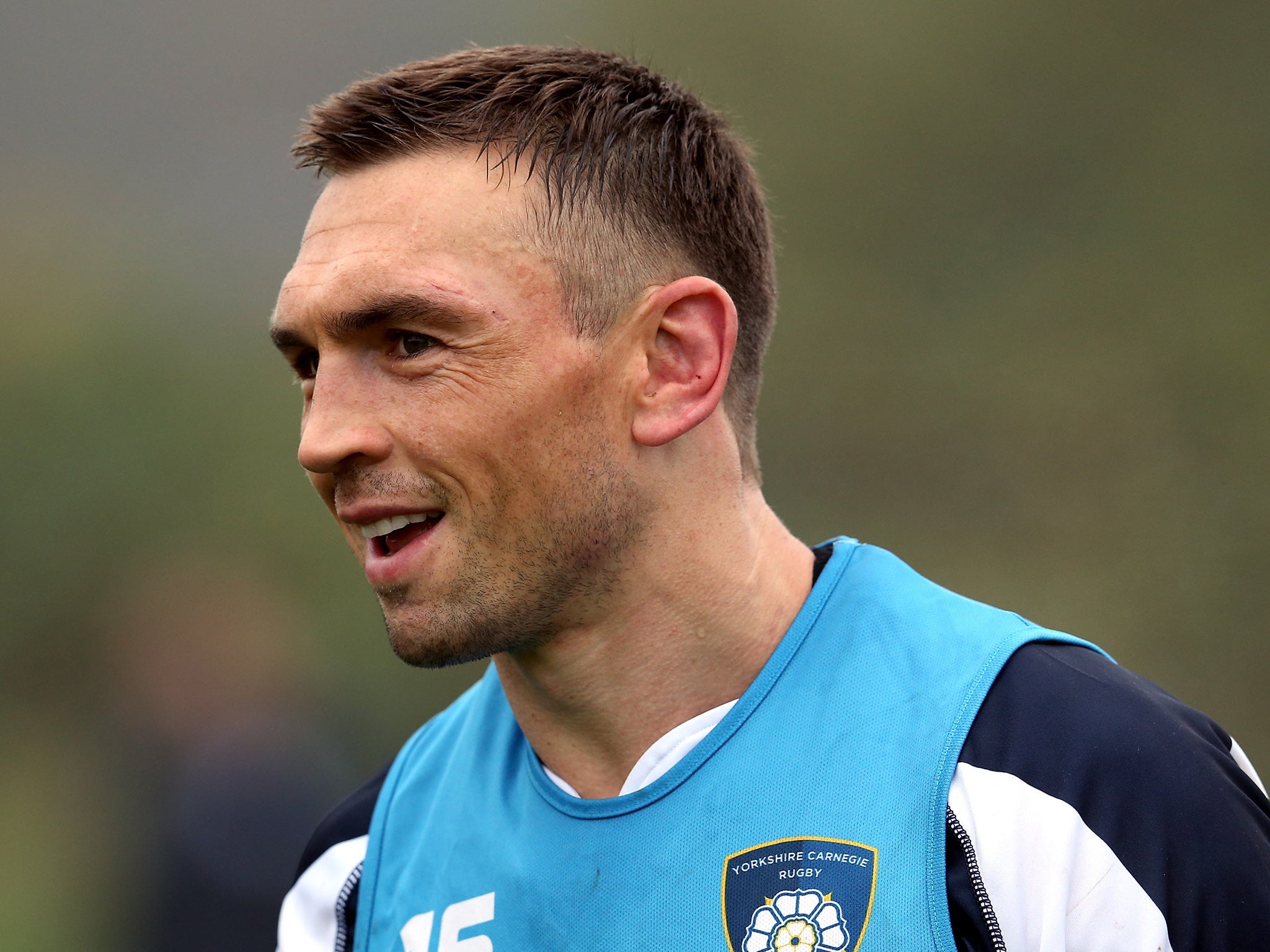 Kevin Sinfield in training with Yorkshire Carnegie