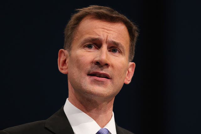 Jeremy Hunt, the Secretary of State for Health, at the Conservative Party Conference in 2013