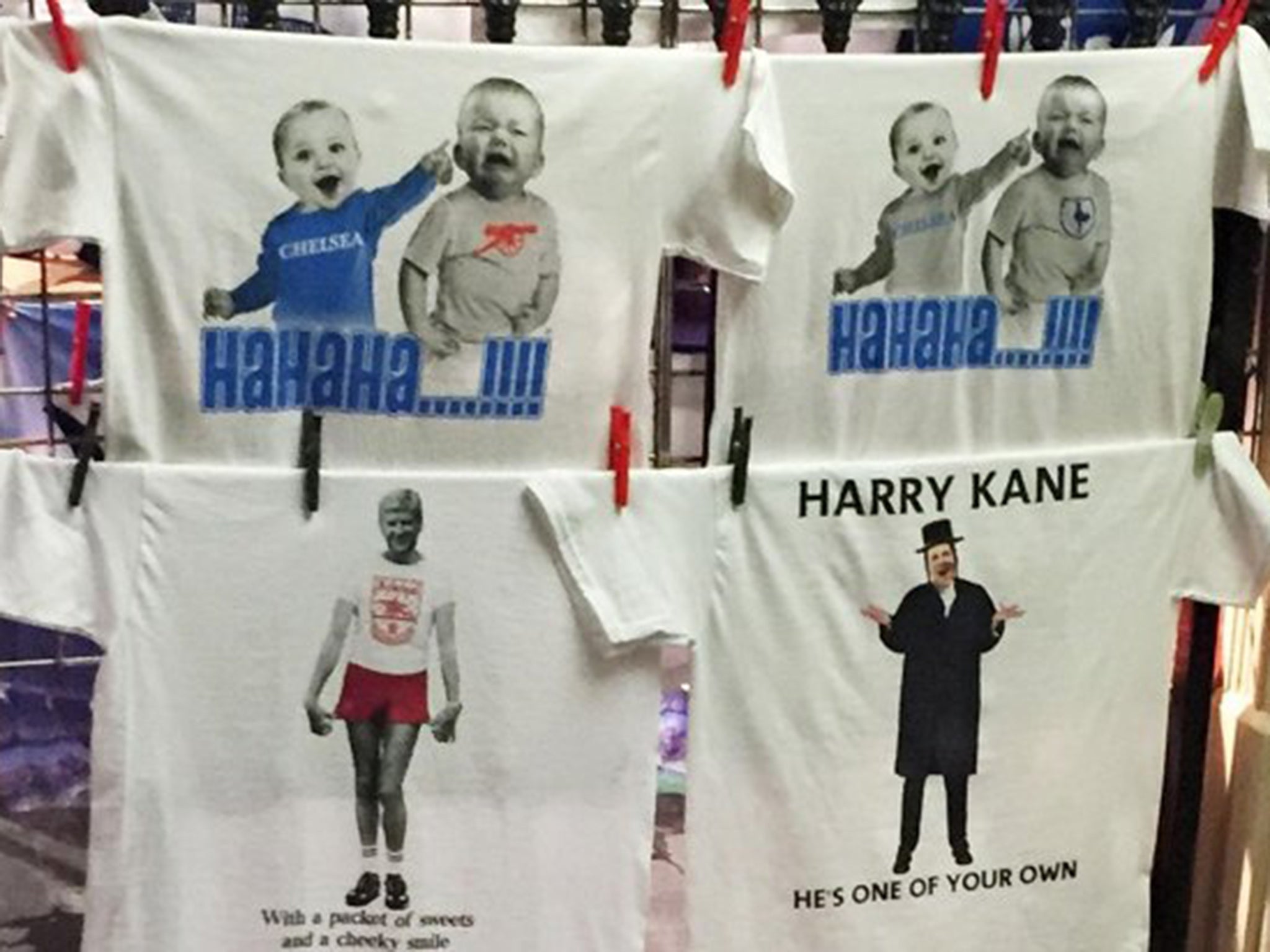 The offensive t-shirts outside Stamford Bridge