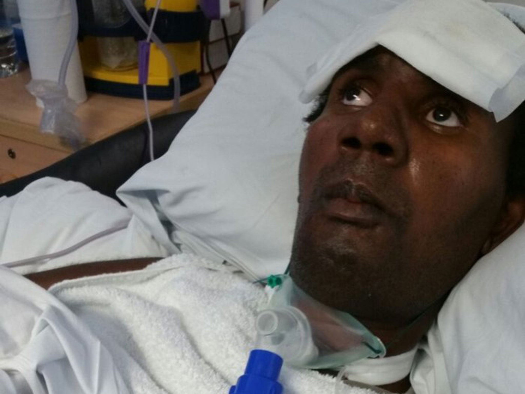Marvin Couson in hospital