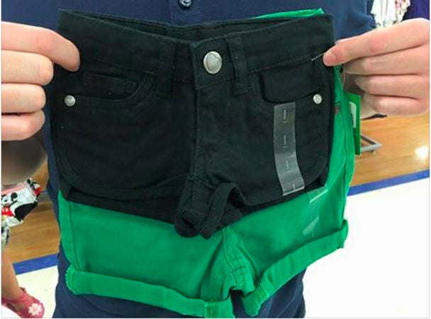 The shorts for little girls would leave their 'nappies hanging out', said the mother