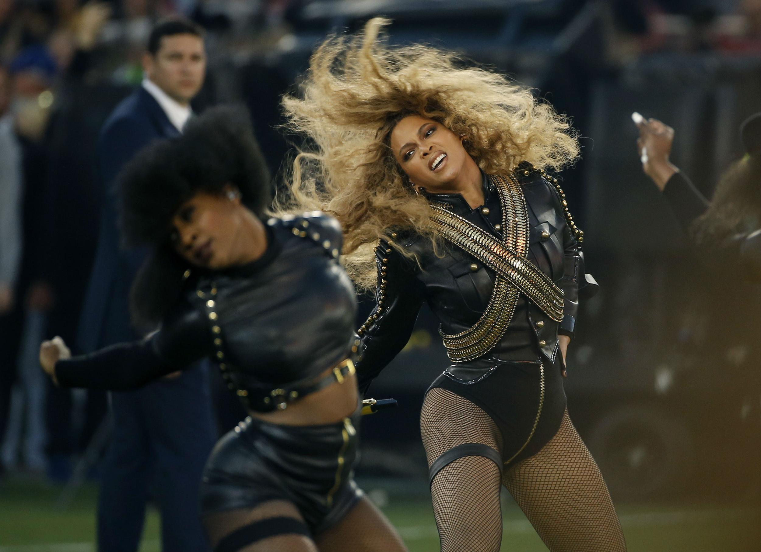 Beyonce sang of 'female black empowerment' and black people's 'constant fear' of the police
