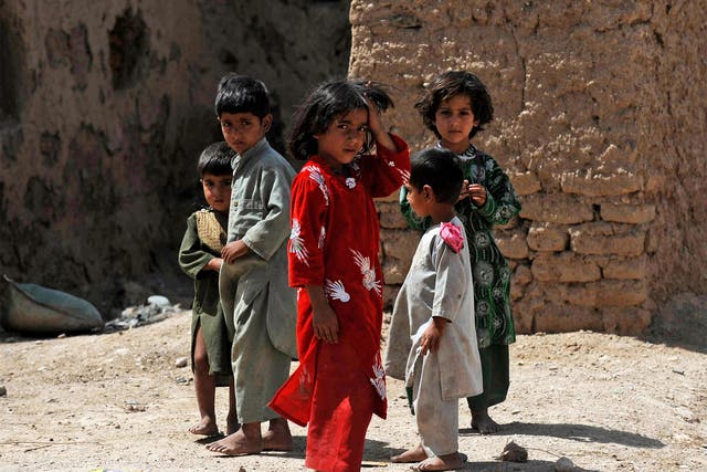 Children in Helmand province, Afghanistan. Some children deported from Britain claim they had
been left homeless, chased by the Taliban, kidnapped, ransomed and beaten