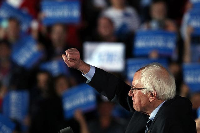 Sanders was projected the winner shortly after the polls closed in New Hampshire
