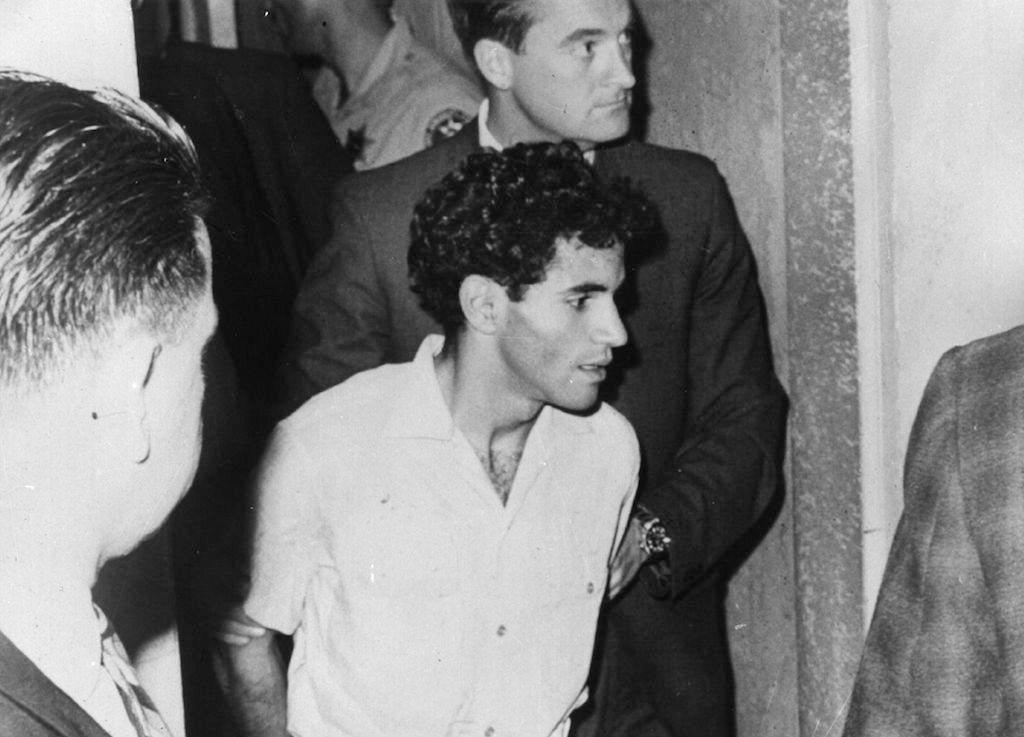 A photo taken as Sirhan Sirhan was apprehended shortly after shooting Robert F. Kennedy.