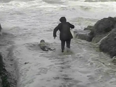 Extreme weather sees elderly couple dragged out to sea