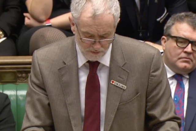 Jeremy Corbyn wore the badge at PMQs
