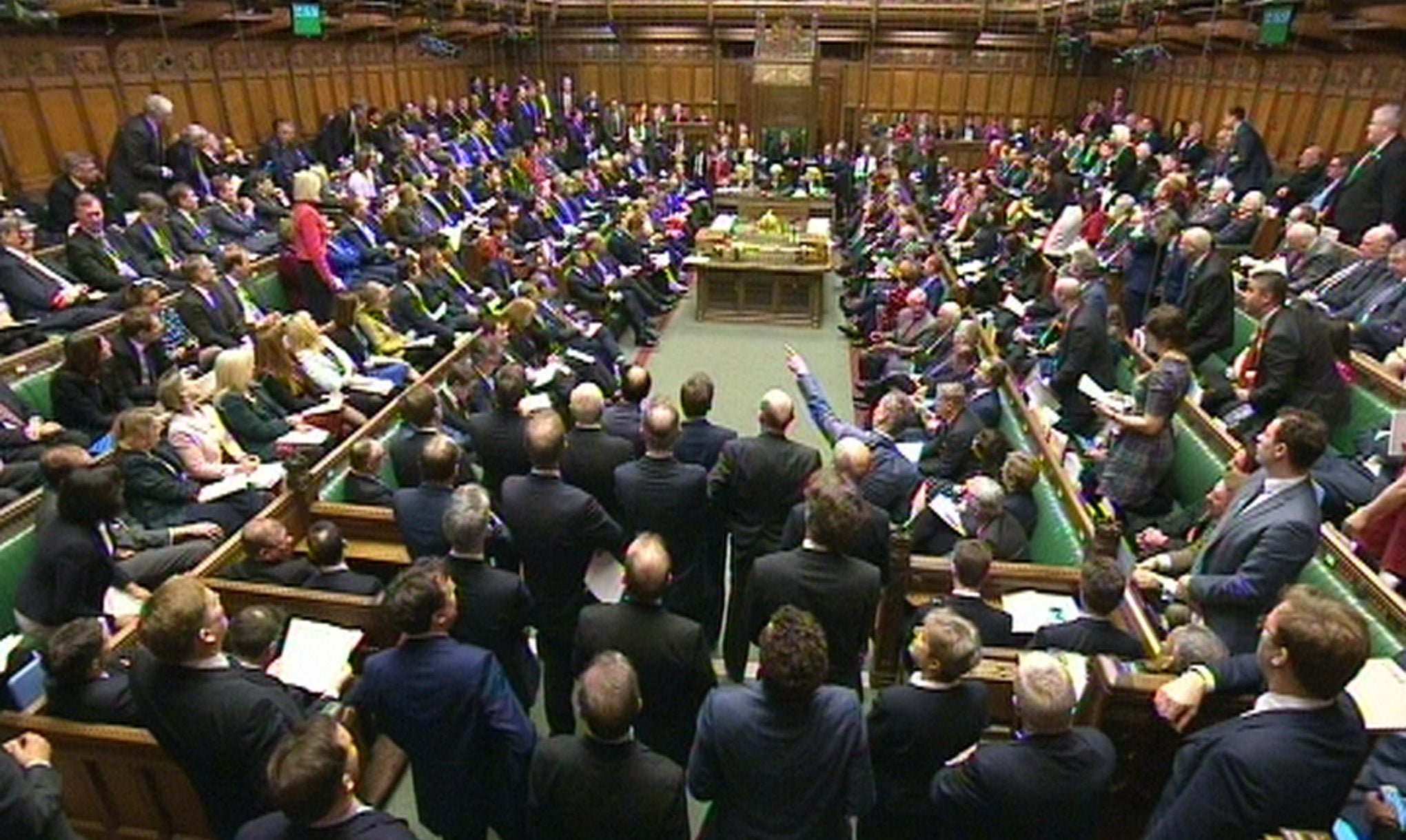 The debating chamber during Prime Minister's Questions in the House of Commons,