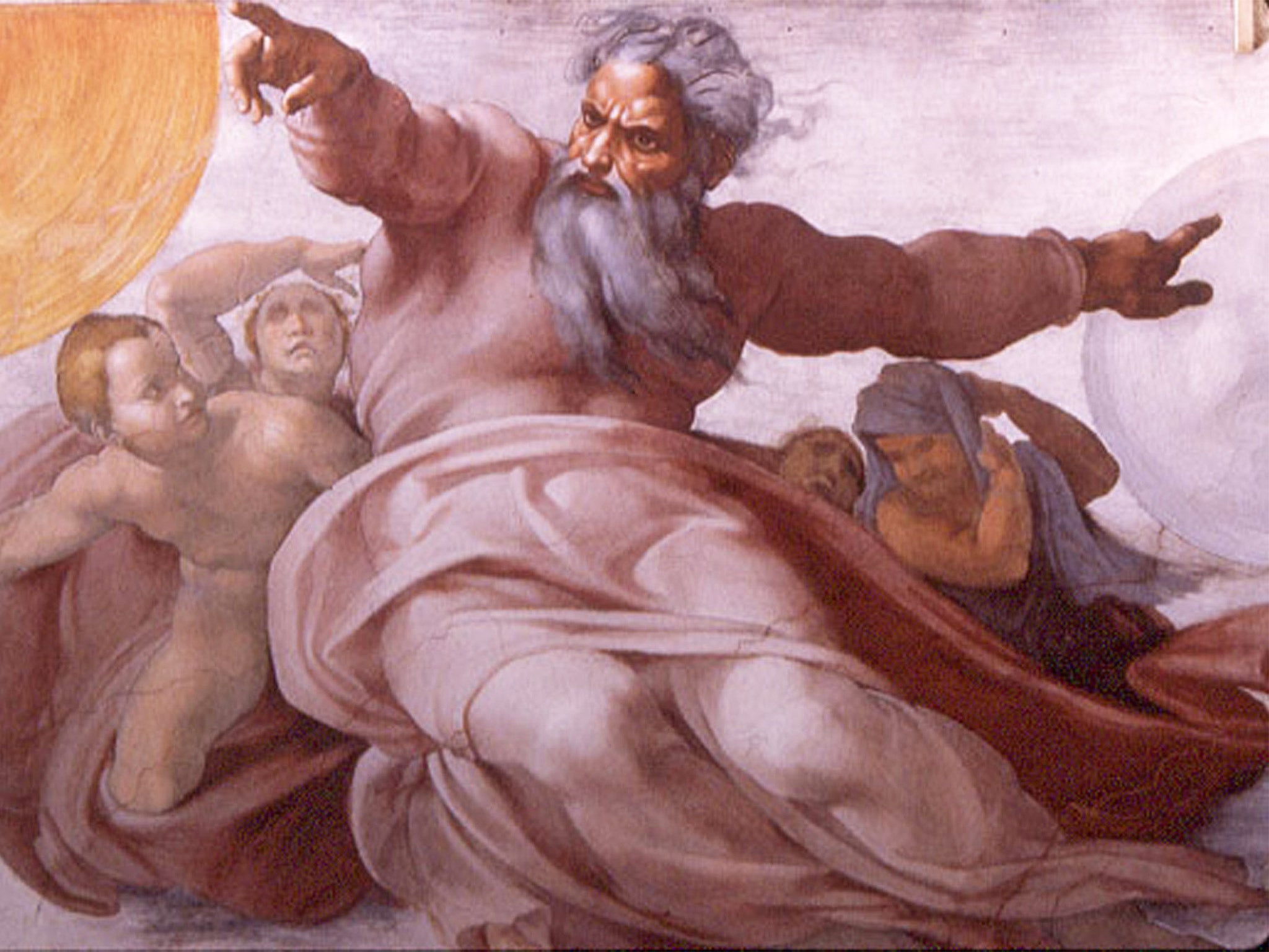 Michelangelo's The Creation of the Sun, Moon and Vegetation, Sistine Chapel ceiling