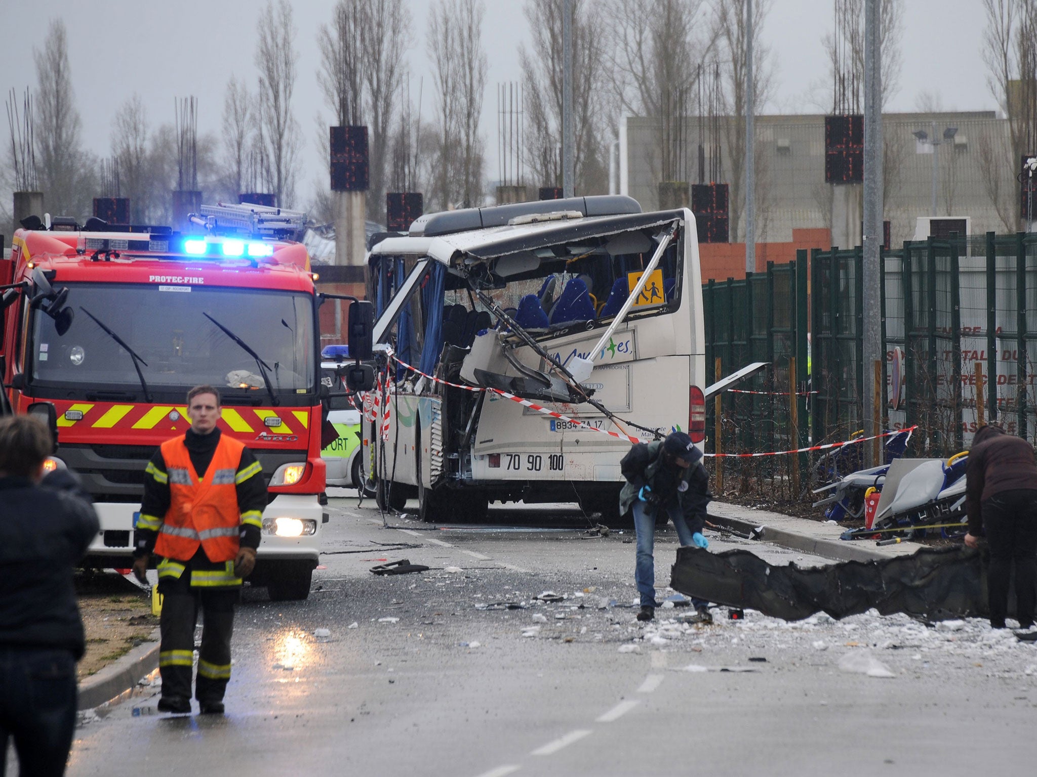 The crash took place near Rochefort, killing at least six children