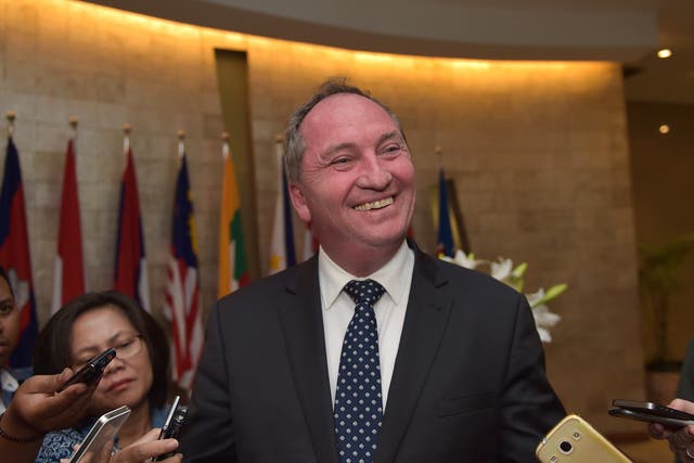 Barnaby Joyce was elected unopposed as the National party leader