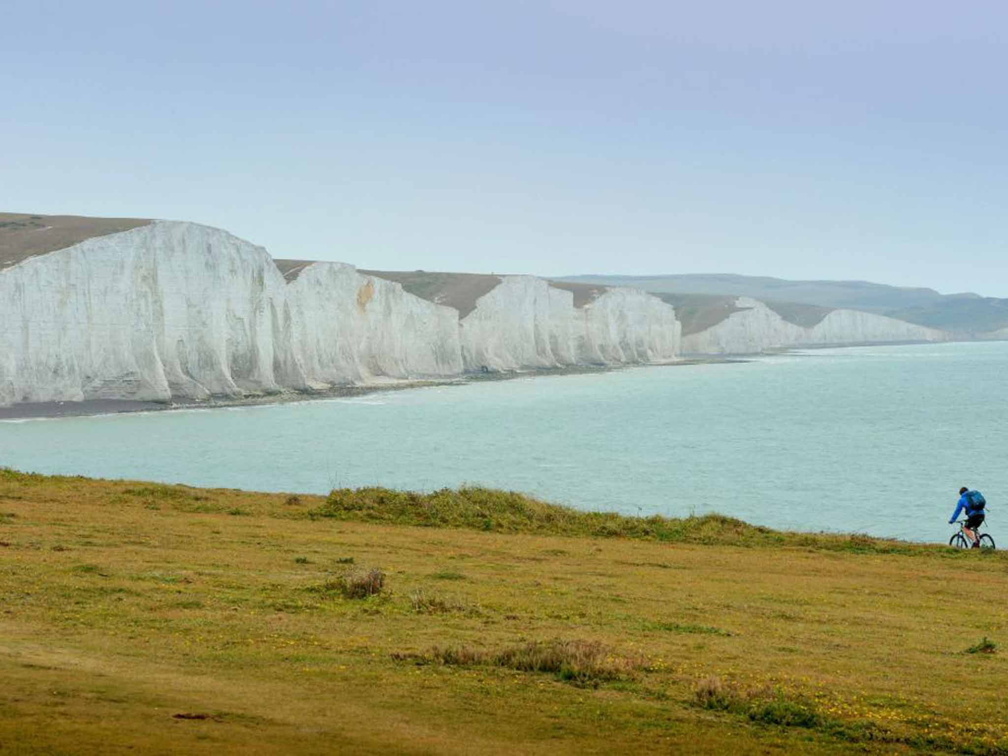 All white now: Seven Sisters cliffs in East Sussex