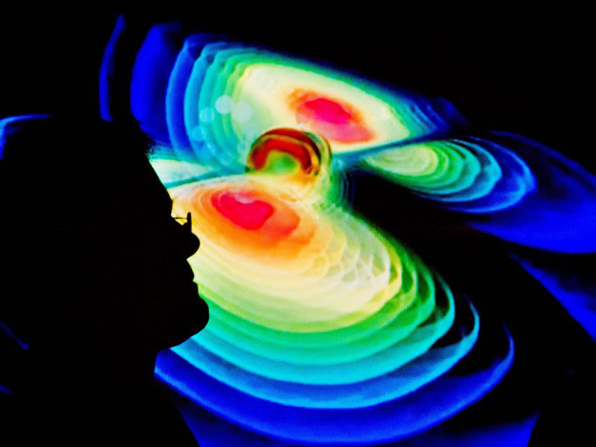 A visualisation of gravitational waves. US researchers say they have detected the phenomenon, which physicist Albert Einstein first described 100 years ago as 'ripples in the fabric of space-time'