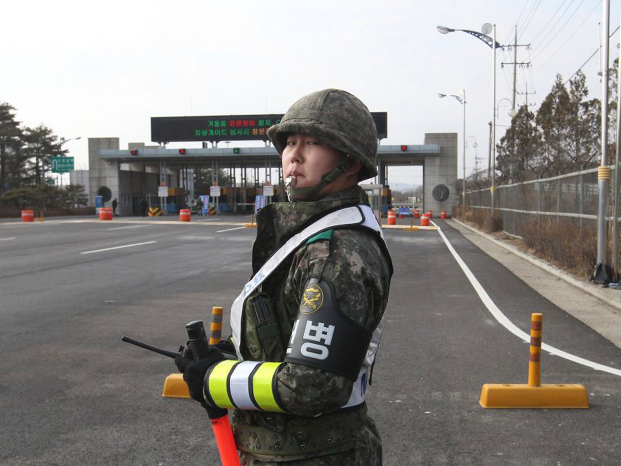 South Korea bolstered its military along the border, including near the village of Panmunjom, in Paju, pictured