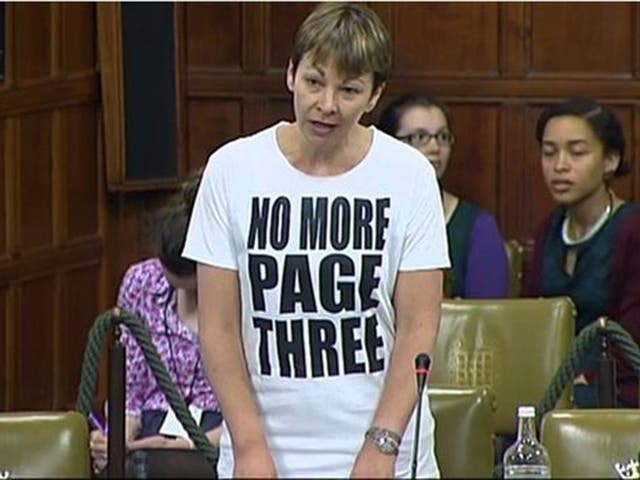 T shall overcome: Green MP Caroline Lucas took her protest into the Commons