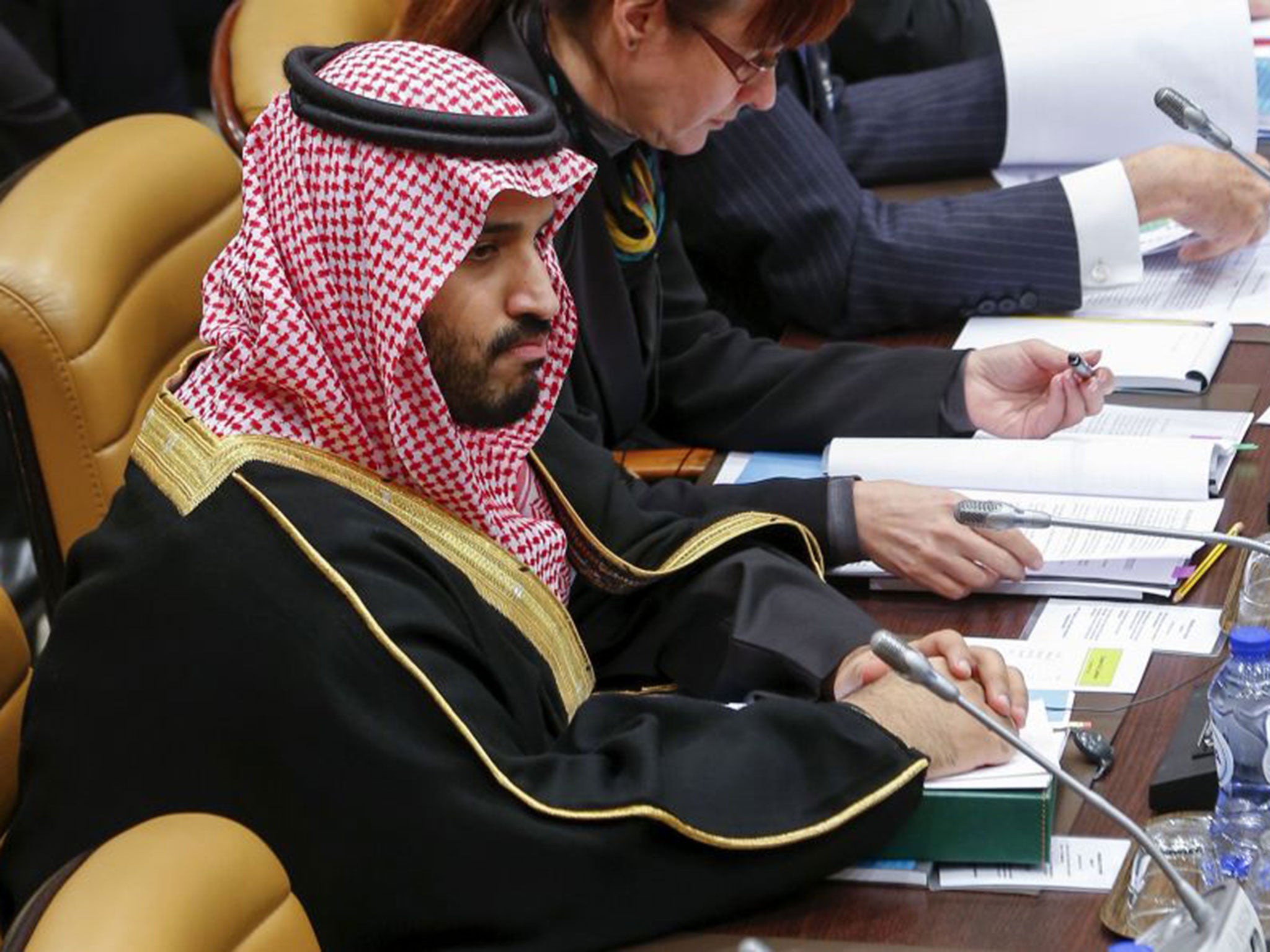 Saudi Defence Minister Prince Mohammed bin Salman at Nato’s headquarters in Brussels