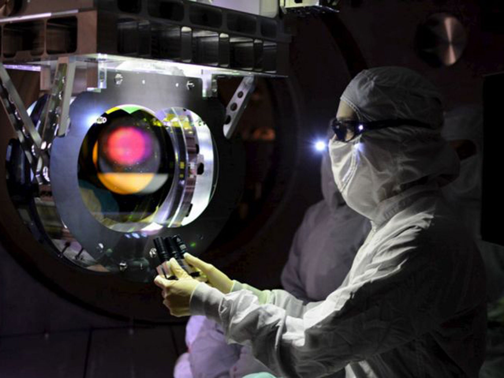 A technician at Ligo, the project set up to detect gravitational waves