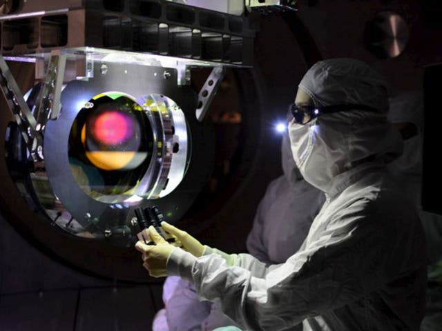 A technician at Ligo, the project set up to detect gravitational waves