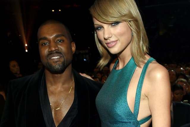 West and Swift at the 2015 Grammy awards