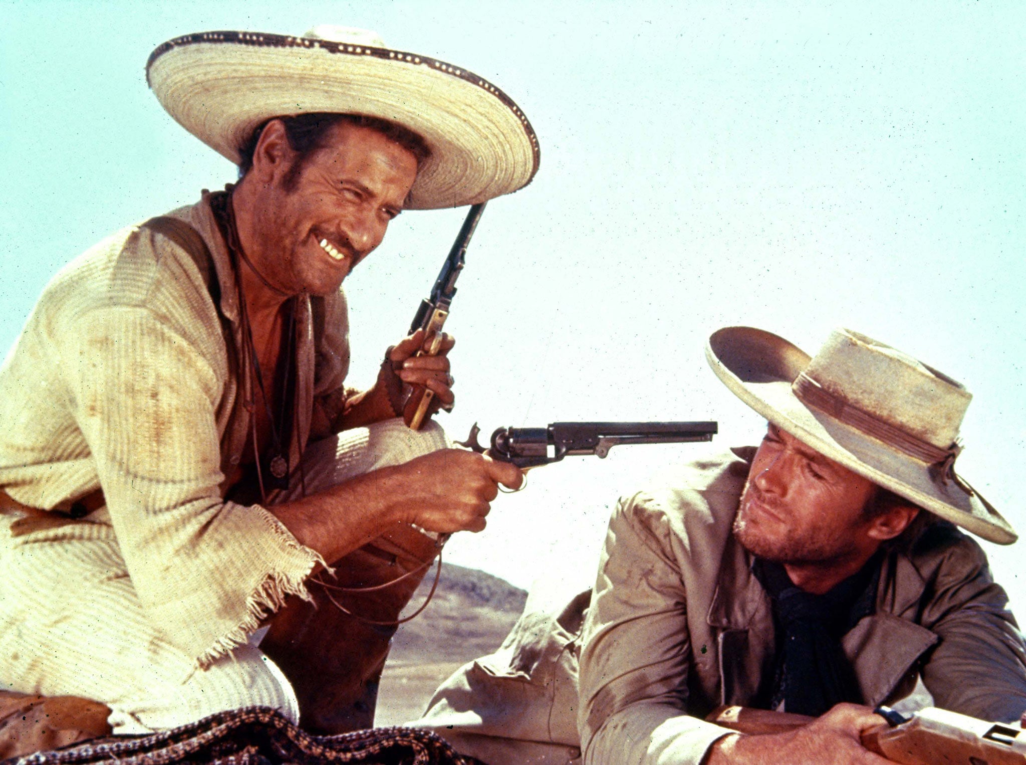 Eli Wallach (left) and Clint Eastwood in ‘The Good, the Bad and the Ugly’