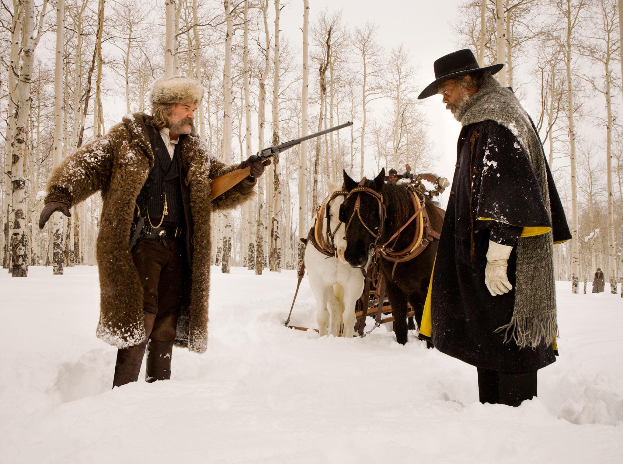 Kurt Russell (left) and Samuel L Jackson in ‘The Hateful Eight’