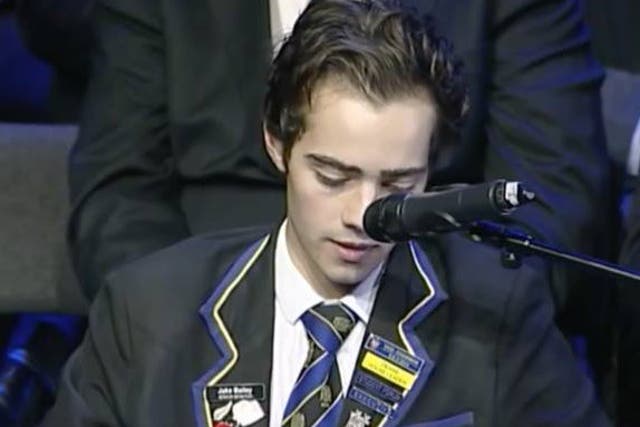 Jake Bailey, head boy of Christchurch Boy’s school, was diagnosed with Burkitt’s non-Hodgkin’s lymphoma