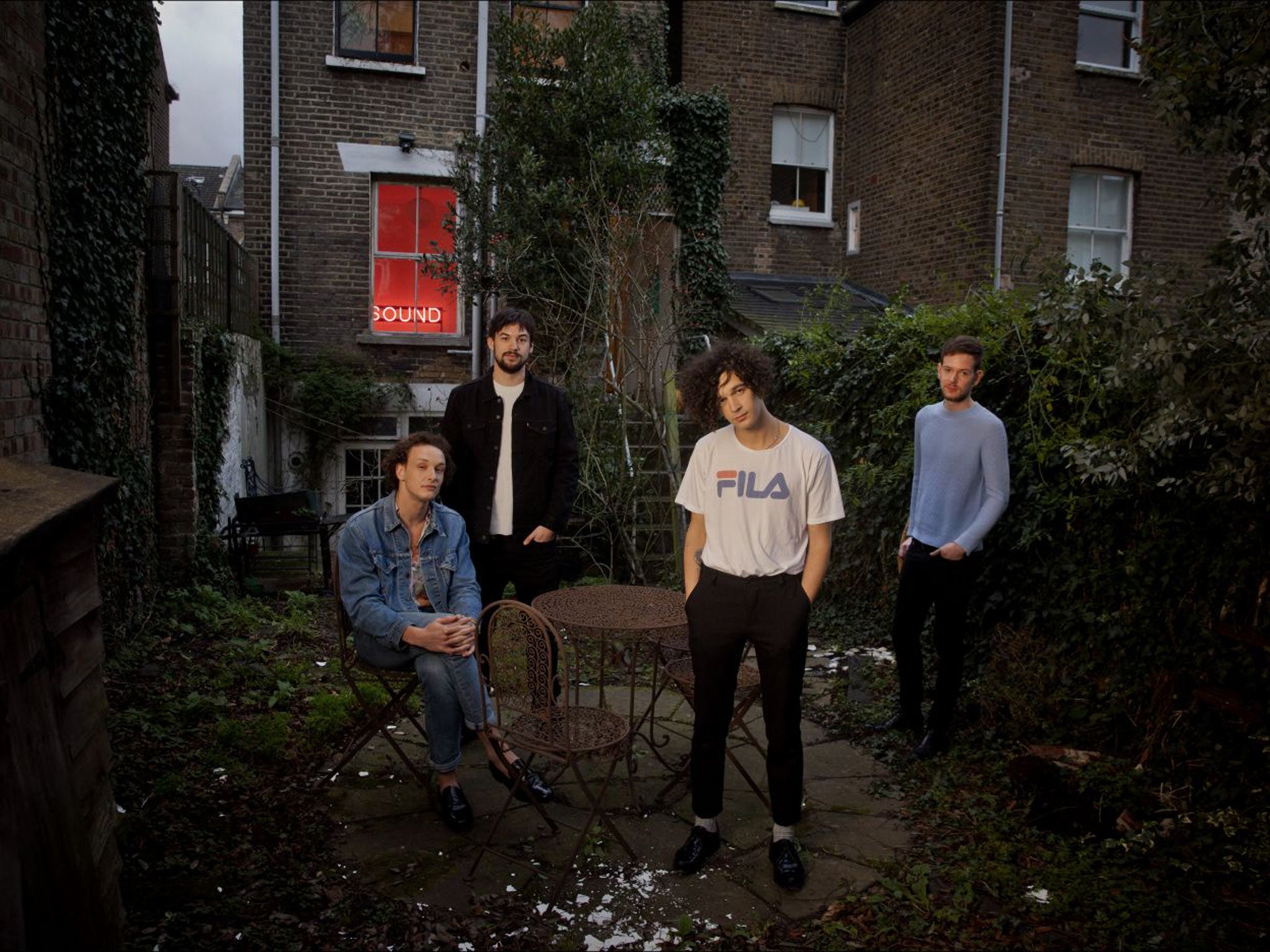 George Daniel, Ross MacDonald, Matty Healy and Adam Hann of The 1975