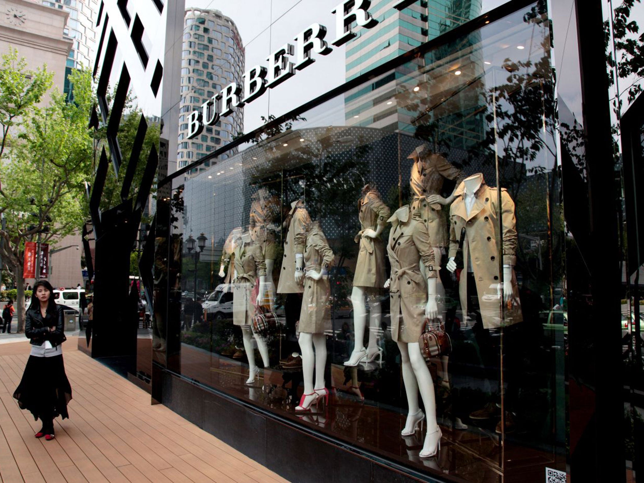 One of Burberry's new flagship stores in Shanghai, China
