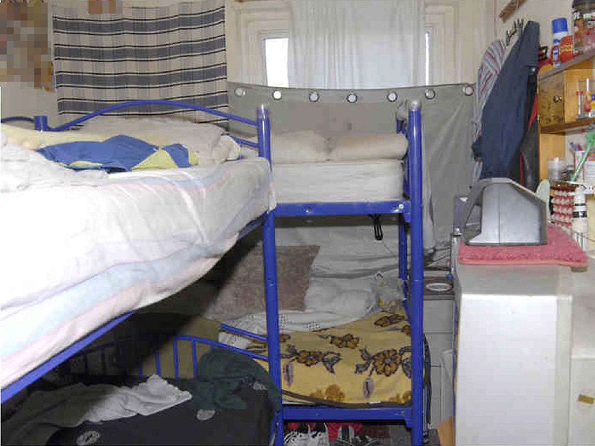 The interior of a house in Bradford where a number of Hungarians employed as a "slave workforce" in a bed-making firm were housed.