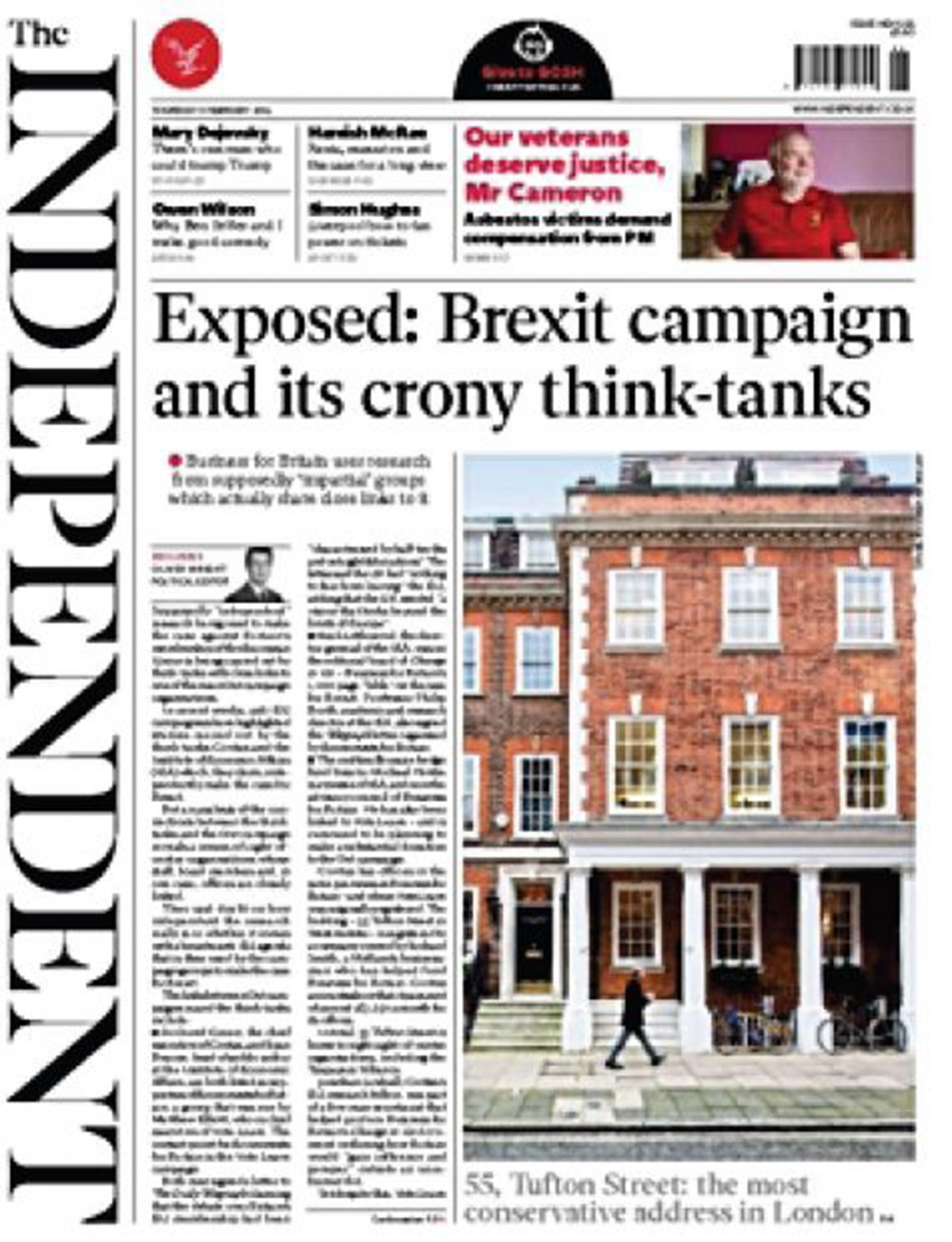 How ‘The Independent’ reported the Brexit campaign’s links with the IEA