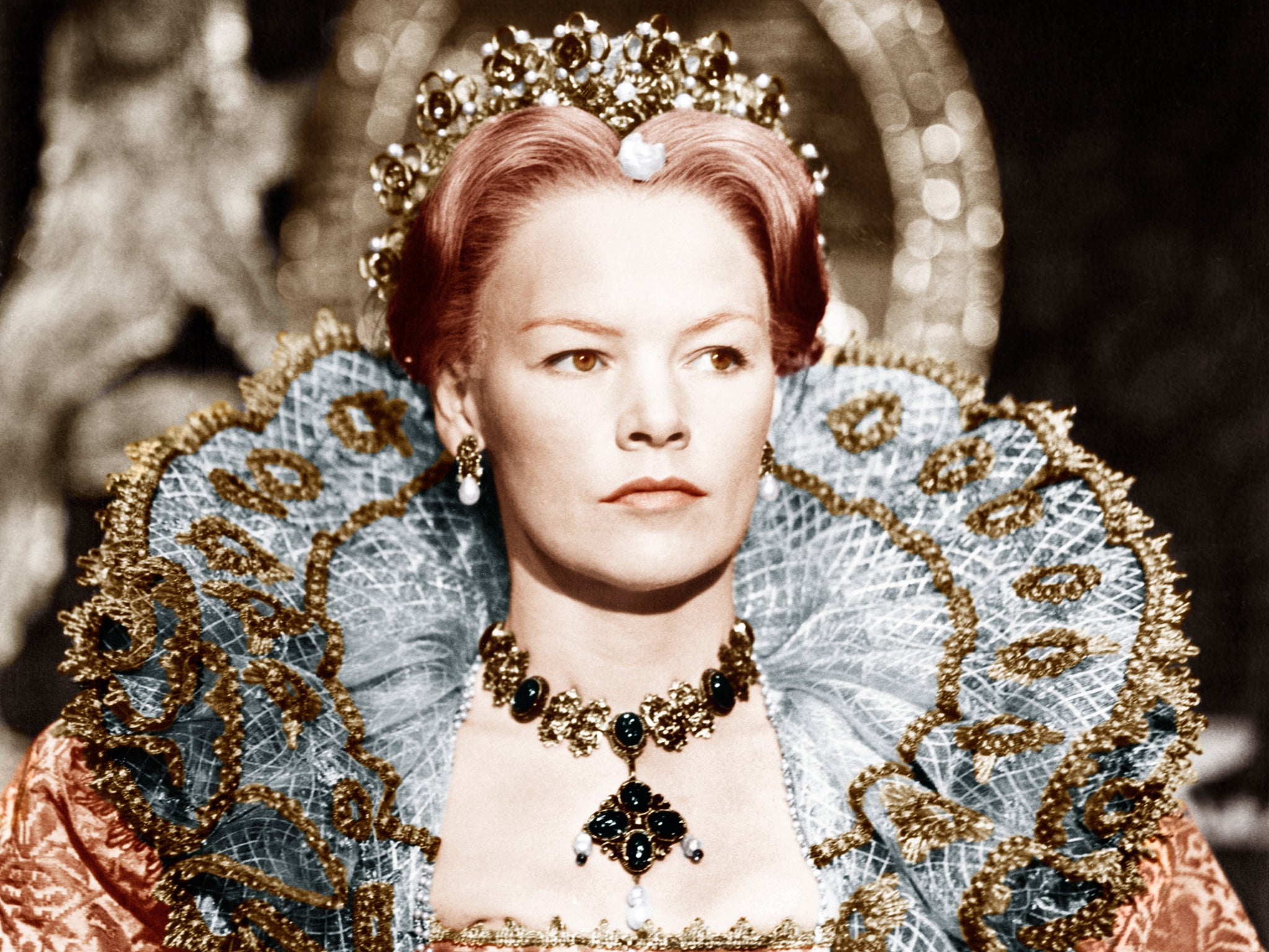 Glenda Jackson as Elizabeth I in the 1971 film Mary, Queen of Scots