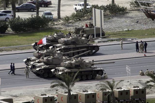 Saudi Arabia sent UK-supplied armoured vehicles to Bahrain to safeguard infrastructure