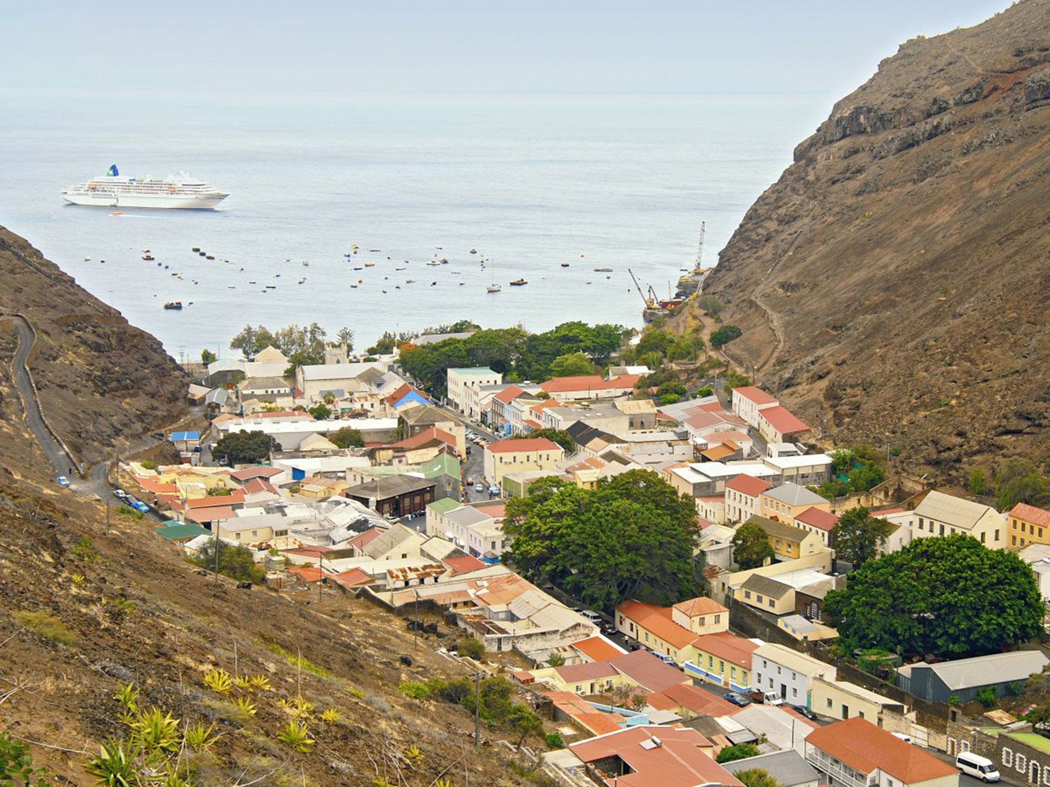 Jamestown, capital of St Helena, an island in the mid-Atlantic